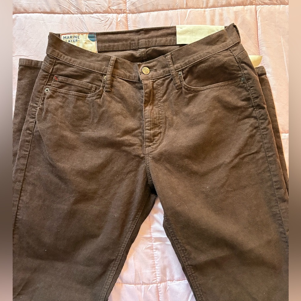 Marine Layer Chocolate Corduroy Pants